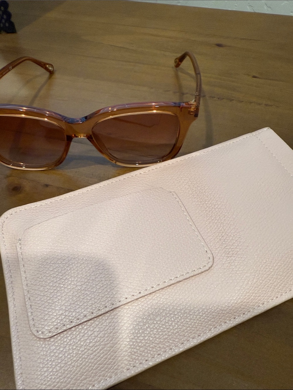 Chloé Esther Square Translucent Amber Sunglasses CH0079S - Picture 5 of 7